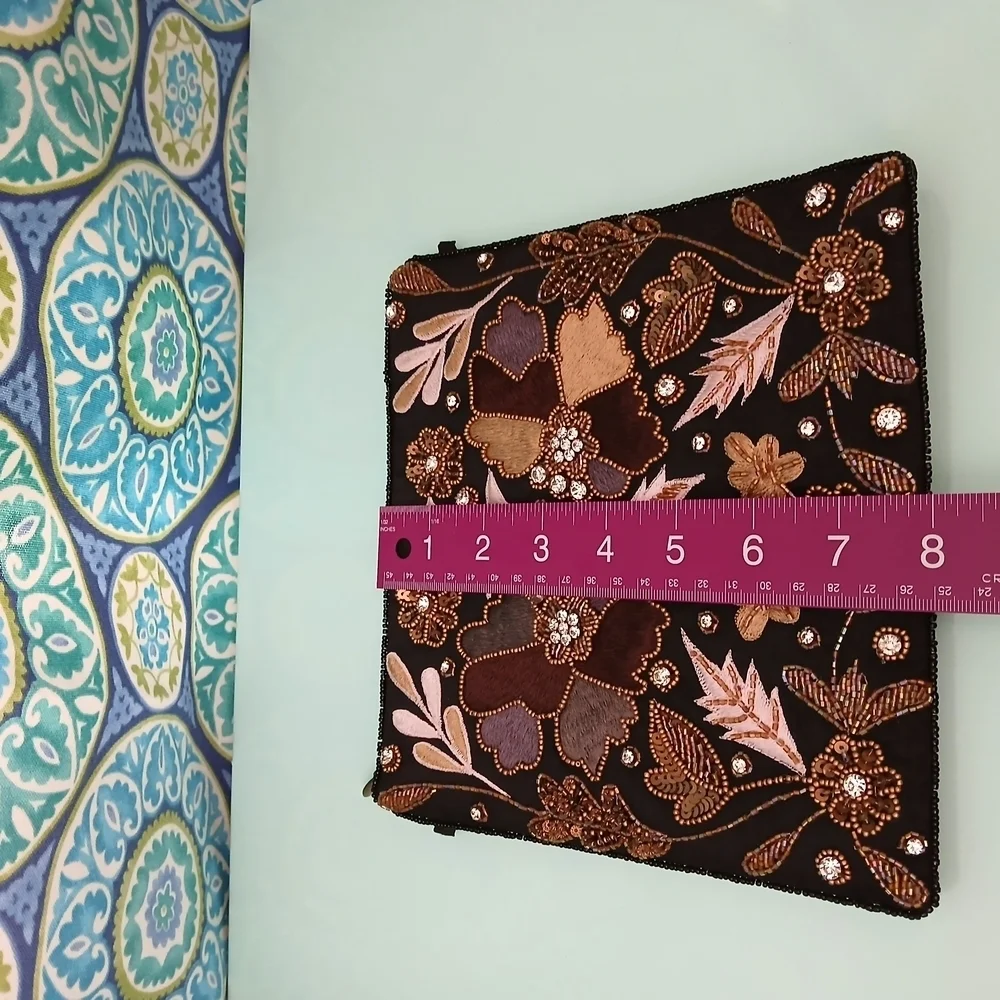 Bamboo Trading Co. Floral Embroidered Clutch